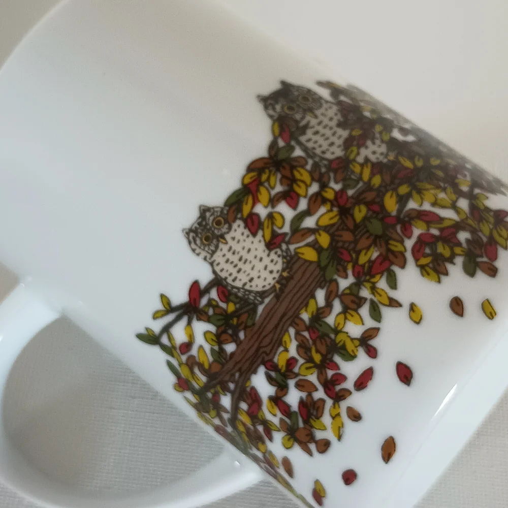 West Elm White Owl Mug